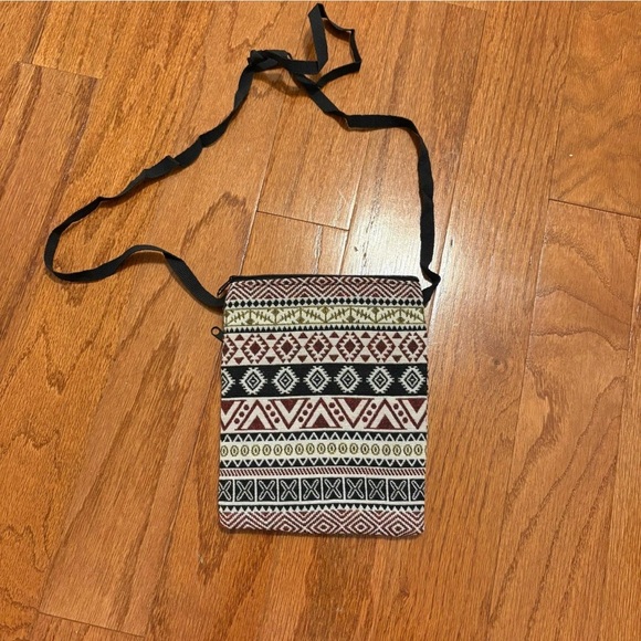 Boho Tribal Patterned Crossbody Bag Ethnic Woven Festival Travel Purse Small - Picture 2 of 5